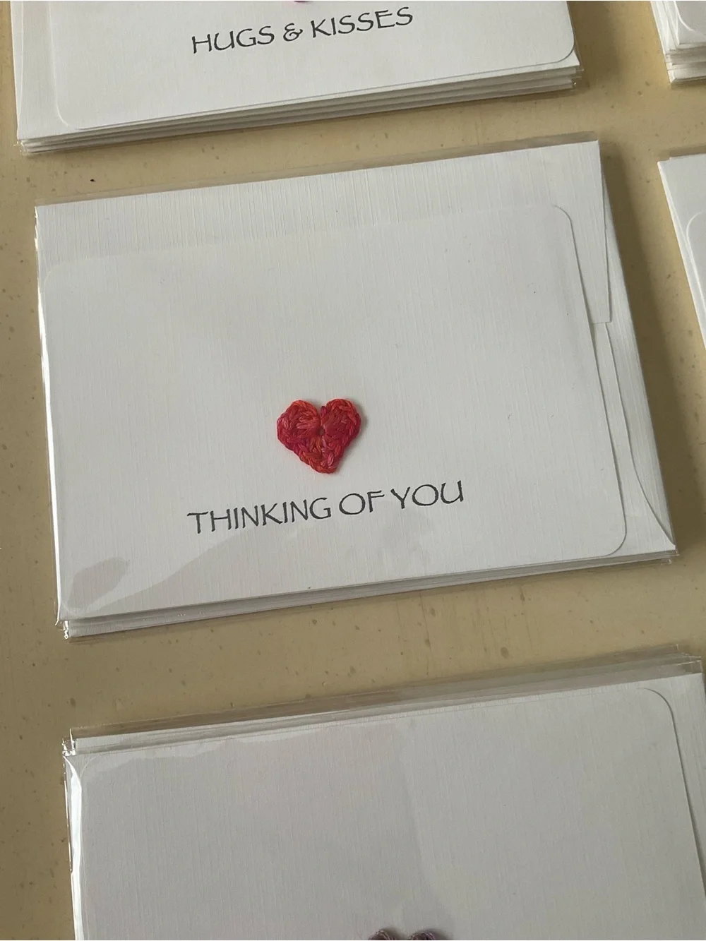 Set of 15 Assorted Crochet Heart Note Cards & Envelopes 💜